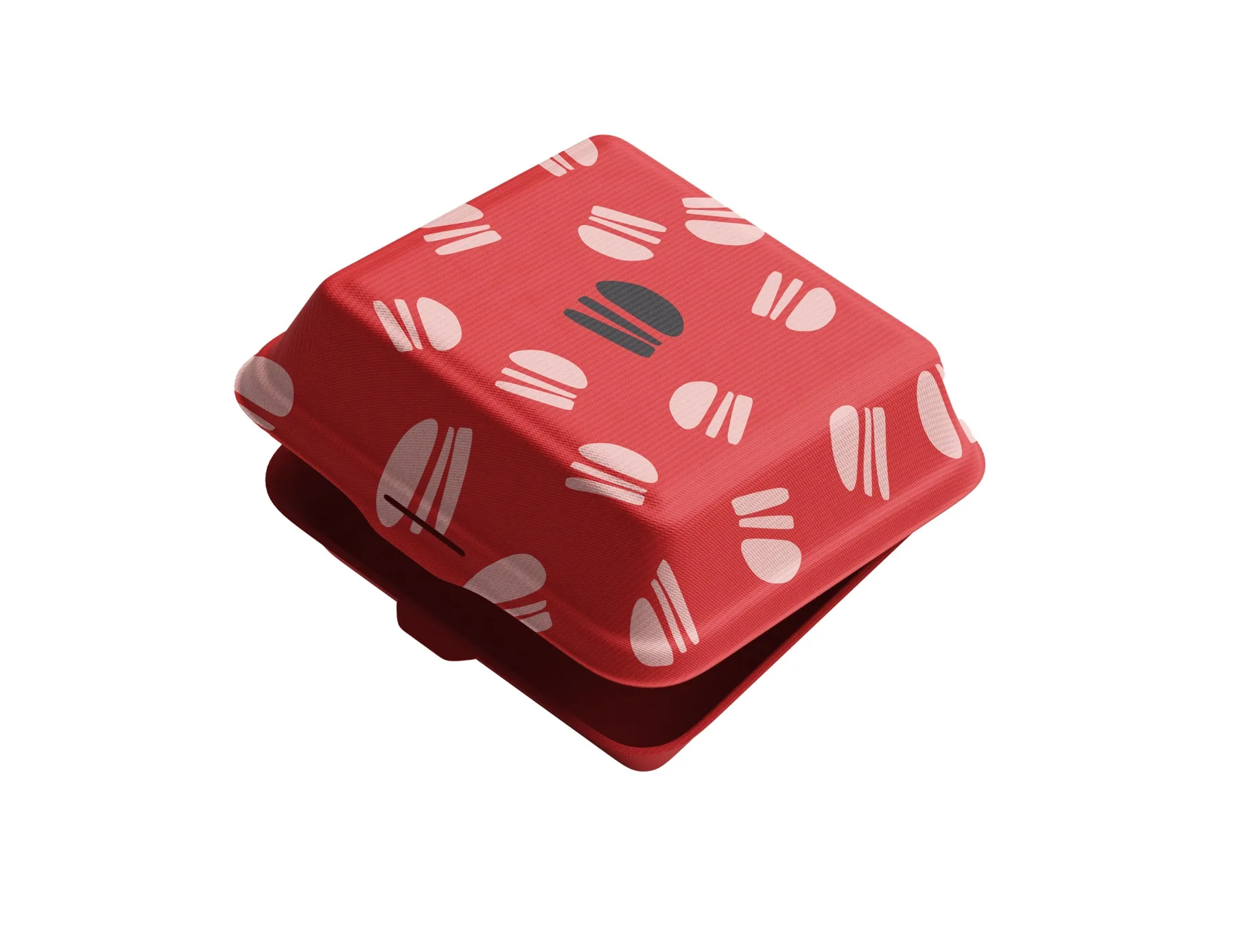Crunch Club — mockup de boîte à burger