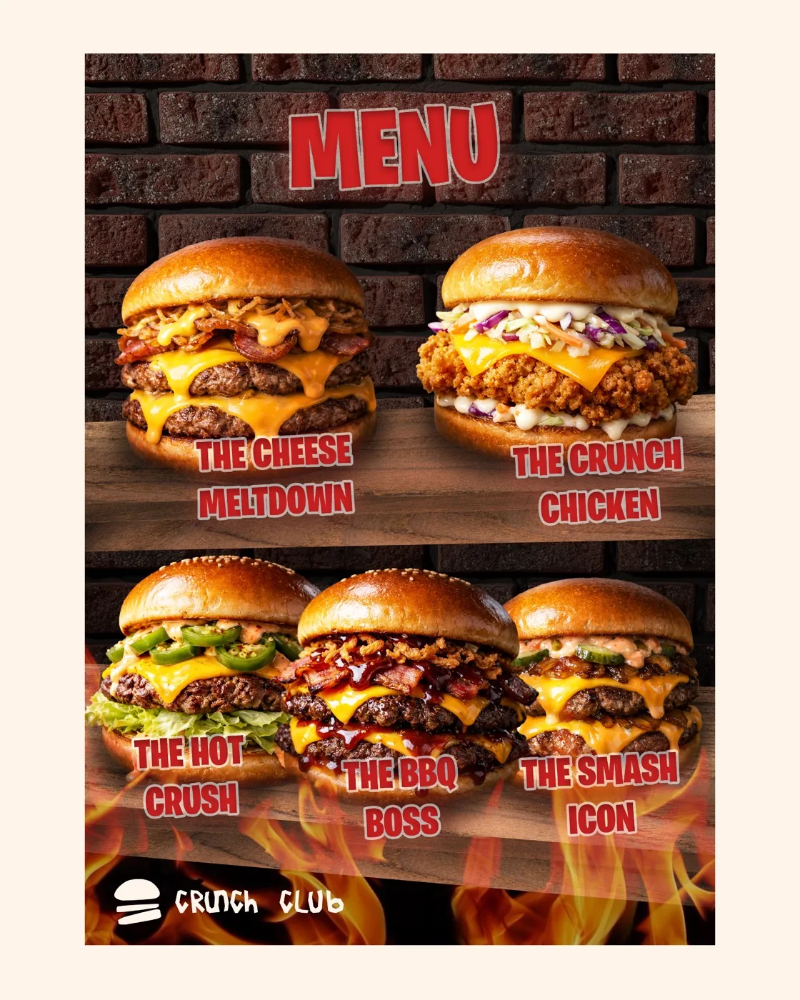 Crunch Club — menu (slide 4 sur 5)