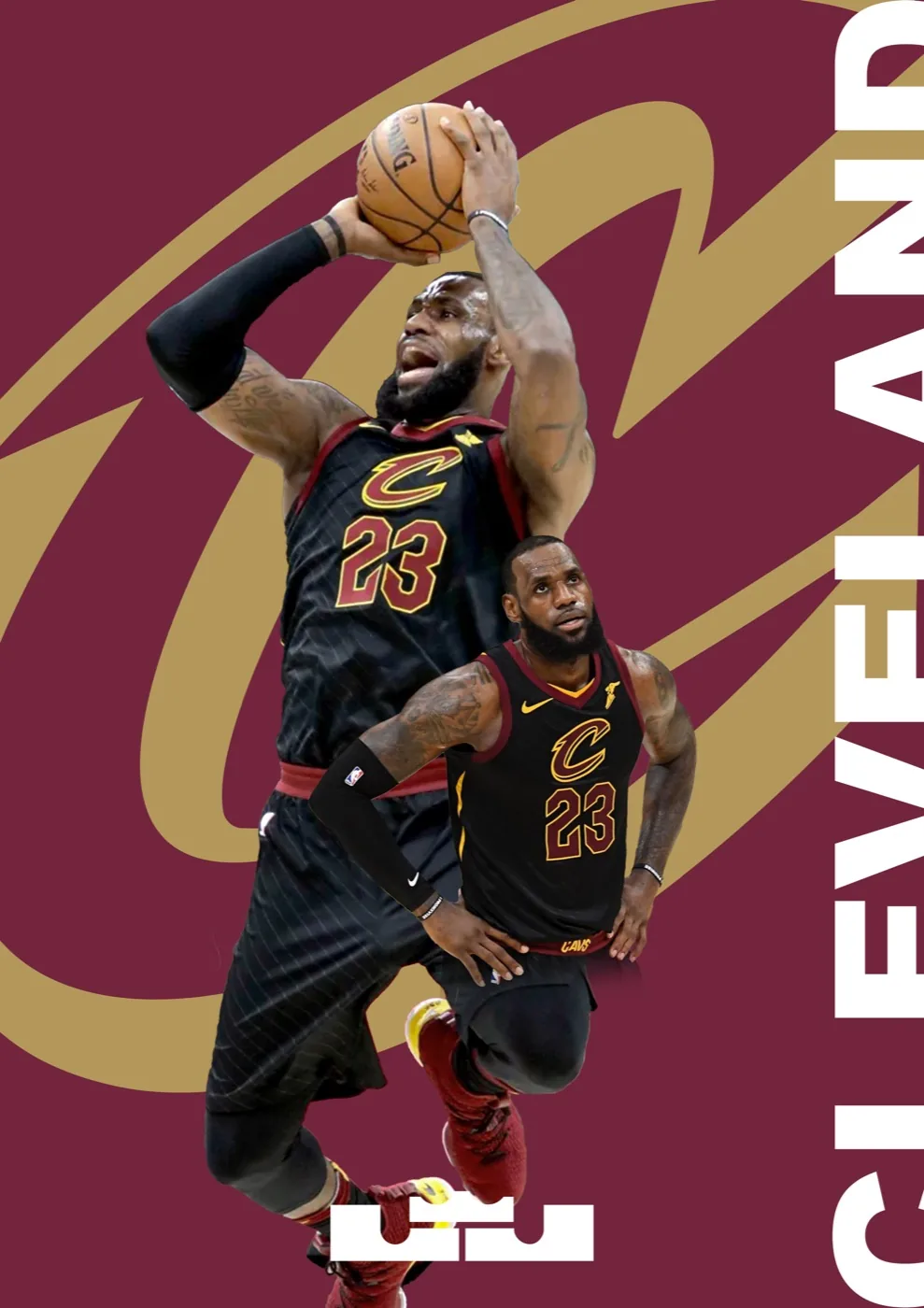 Affiche LeBron James — première version
